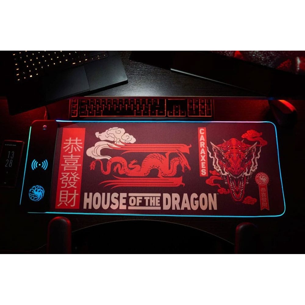 HOUSE OF THE DRAGON MOUSEPAD LED CON CARICATORE TELEFONO NUMSKULL