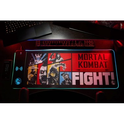 MORTAL KOMBAT MOUSEPAD LED CON CARICATORE TELEFONO NUMSKULL