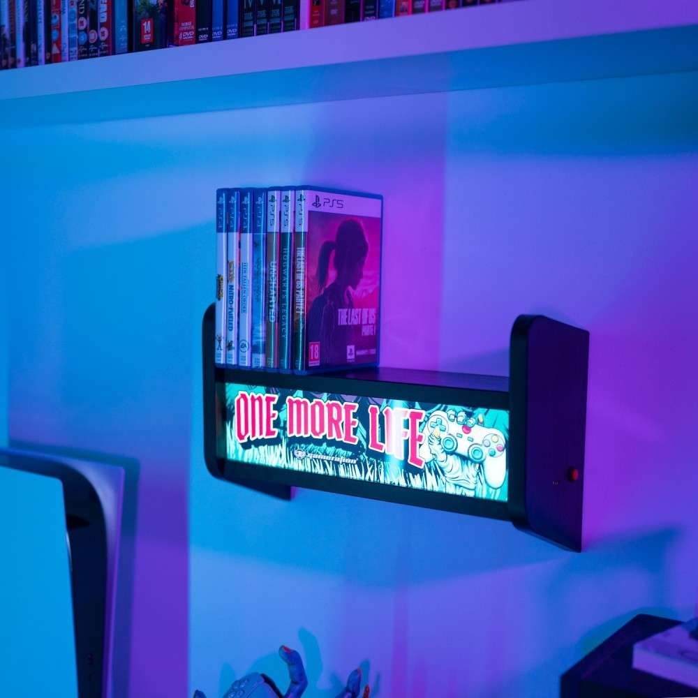 ONE MORE LIFE ARCADE LAMPADA MENSOLA GRUPO ERIK