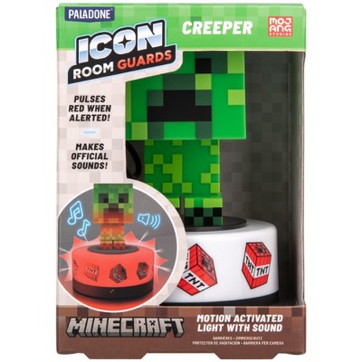 PALADONE PRODUCTS MINECRAFT CREEPER ICON ROOM GUARDS MOTION ACTIVATED LIGHT WITH SOUND