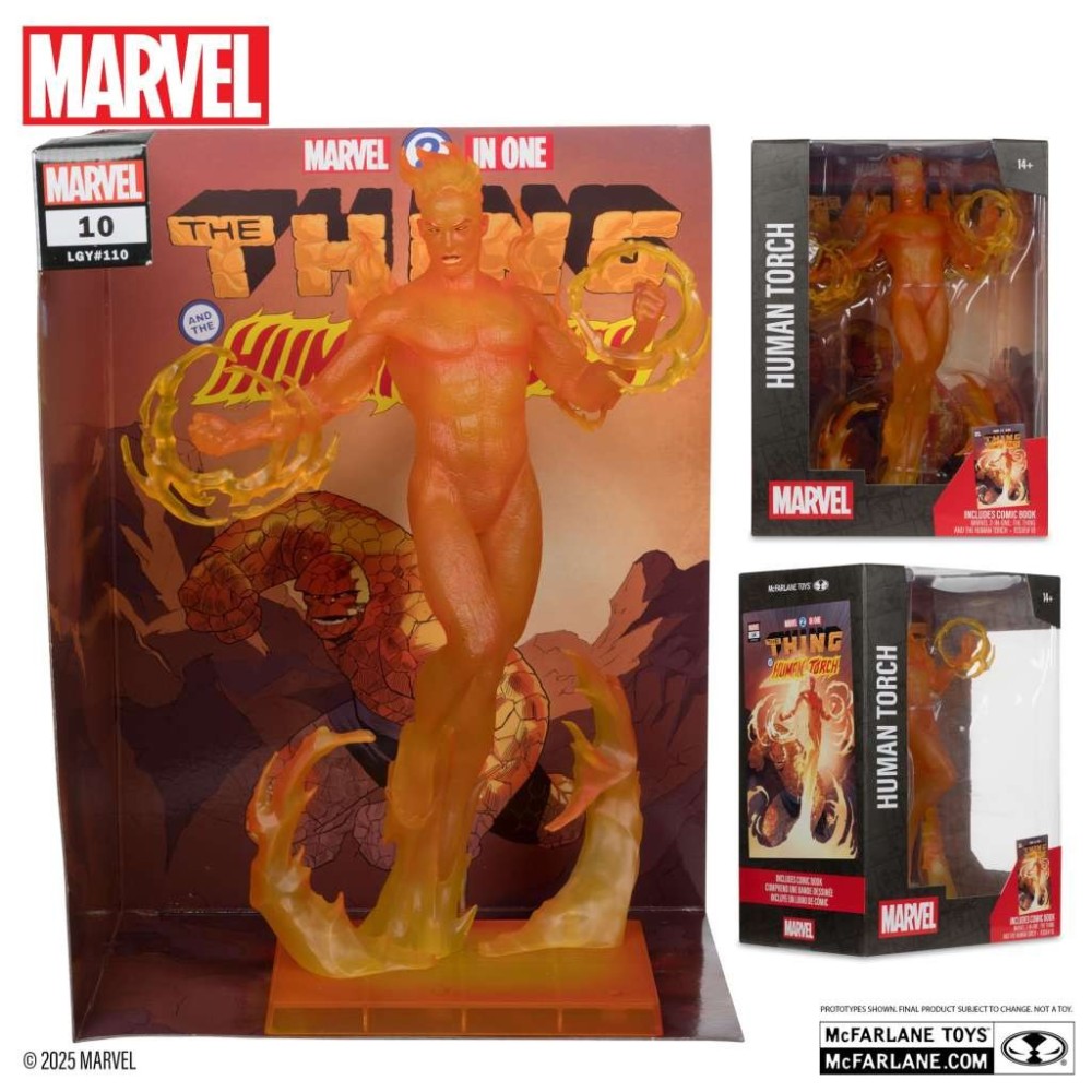 MARVEL COLLECTION PVC STATUE HUMAN TORCH (MARVEL 2 IN 1 10) 1/6 STATUA FIGURE MC FARLANE