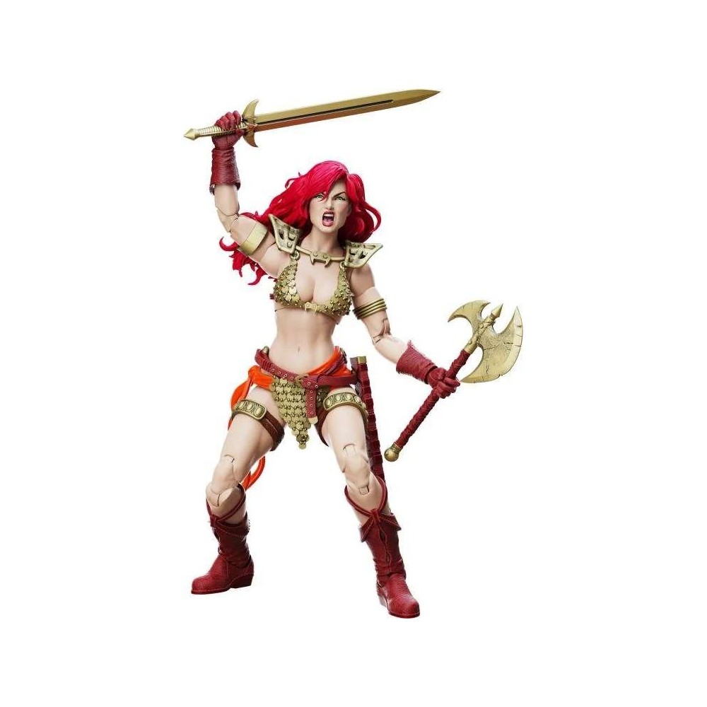 RED SONJA LIMITED GOLD AND RED EPIC H.A.C.K.S. ACTION FIGURE BOSS FIGHT STUDIO