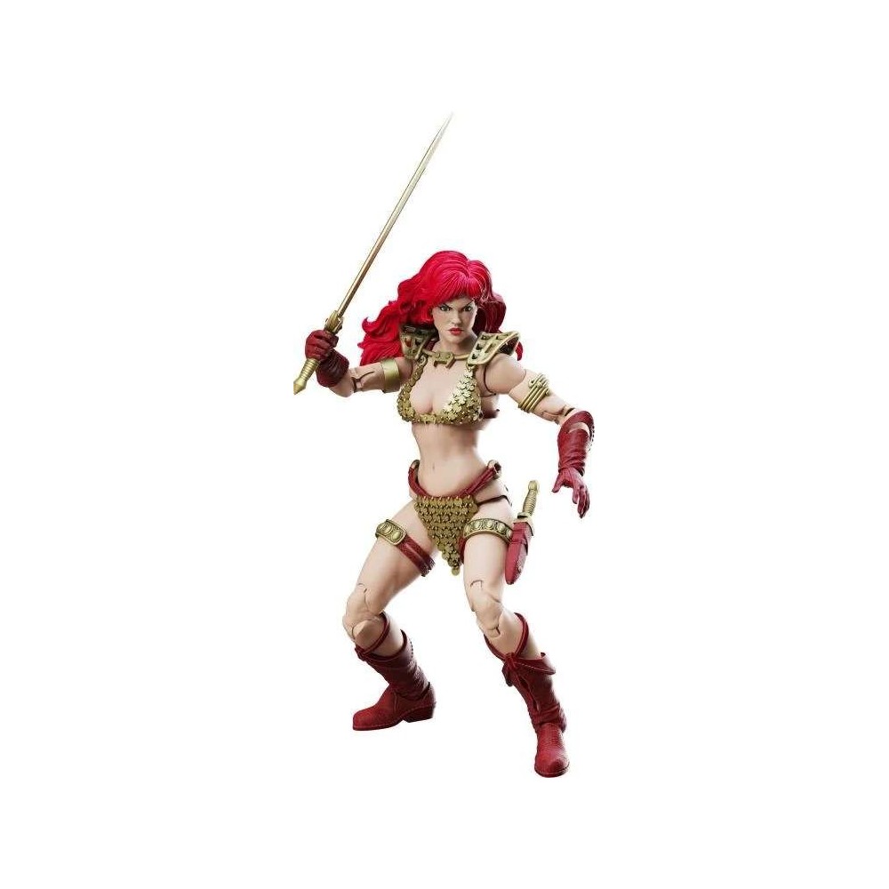 BOSS FIGHT STUDIO RED SONJA LIMITED GOLD AND RED EPIC H.A.C.K.S. SERIES PVC ACTION FIGURE