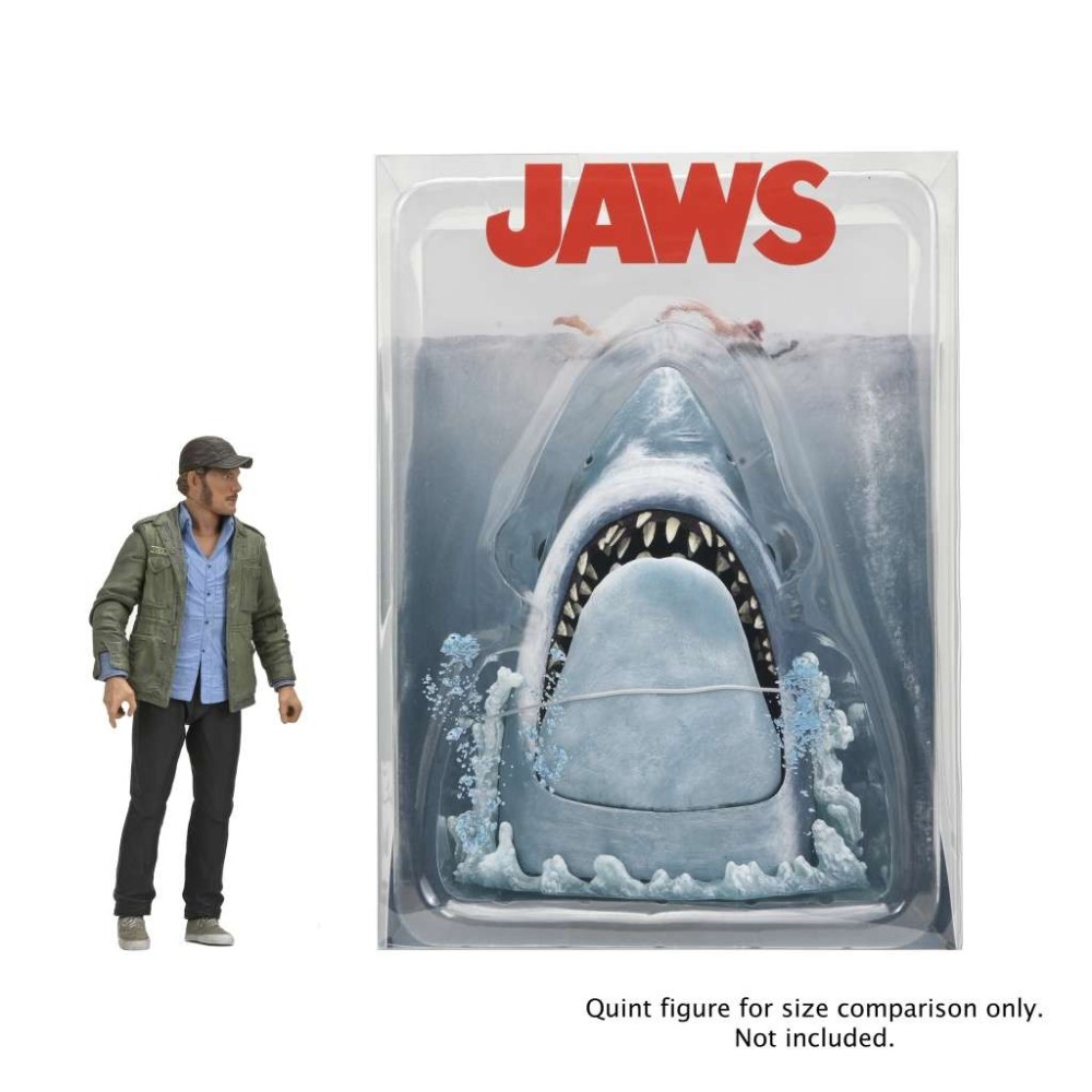 JAWS LO SQUALO 50TH ANNIVERSARY POSTER SERIES DISPLAY FIGURE NECA