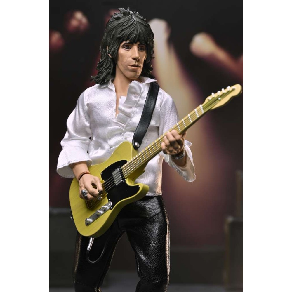 THE ROLLING STONES KEITH RICHARDS 1975 CLOTHED ACTION FIGURE NECA