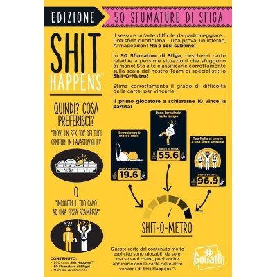 SHIT HAPPENS 50 SFUMATURE DI SFIGA GIOCO DA TAVOLO GOLIATH
