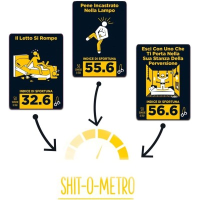 SHIT HAPPENS 50 SFUMATURE DI SFIGA GIOCO DA TAVOLO GOLIATH