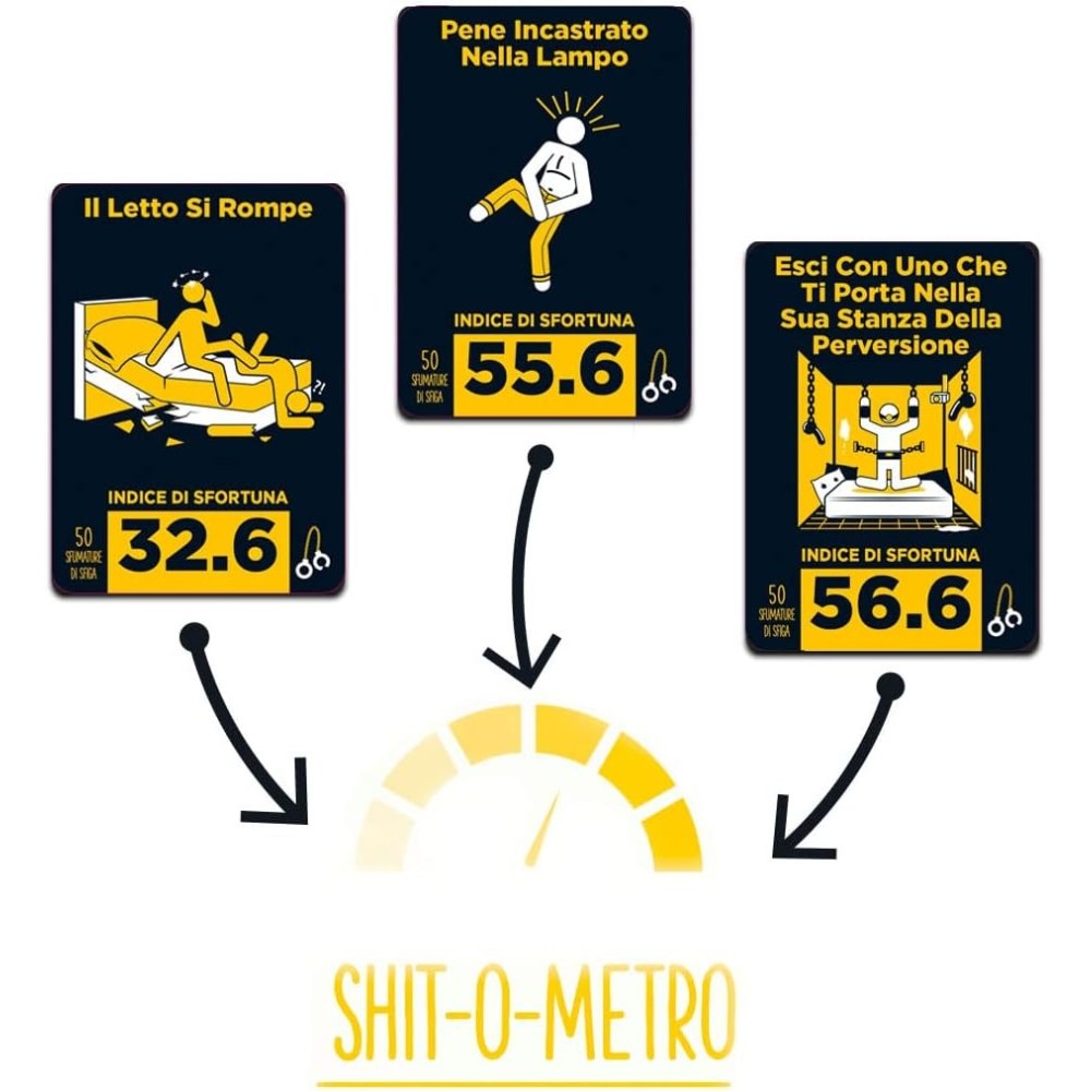 SHIT HAPPENS 50 SFUMATURE DI SFIGA GIOCO DA TAVOLO GOLIATH