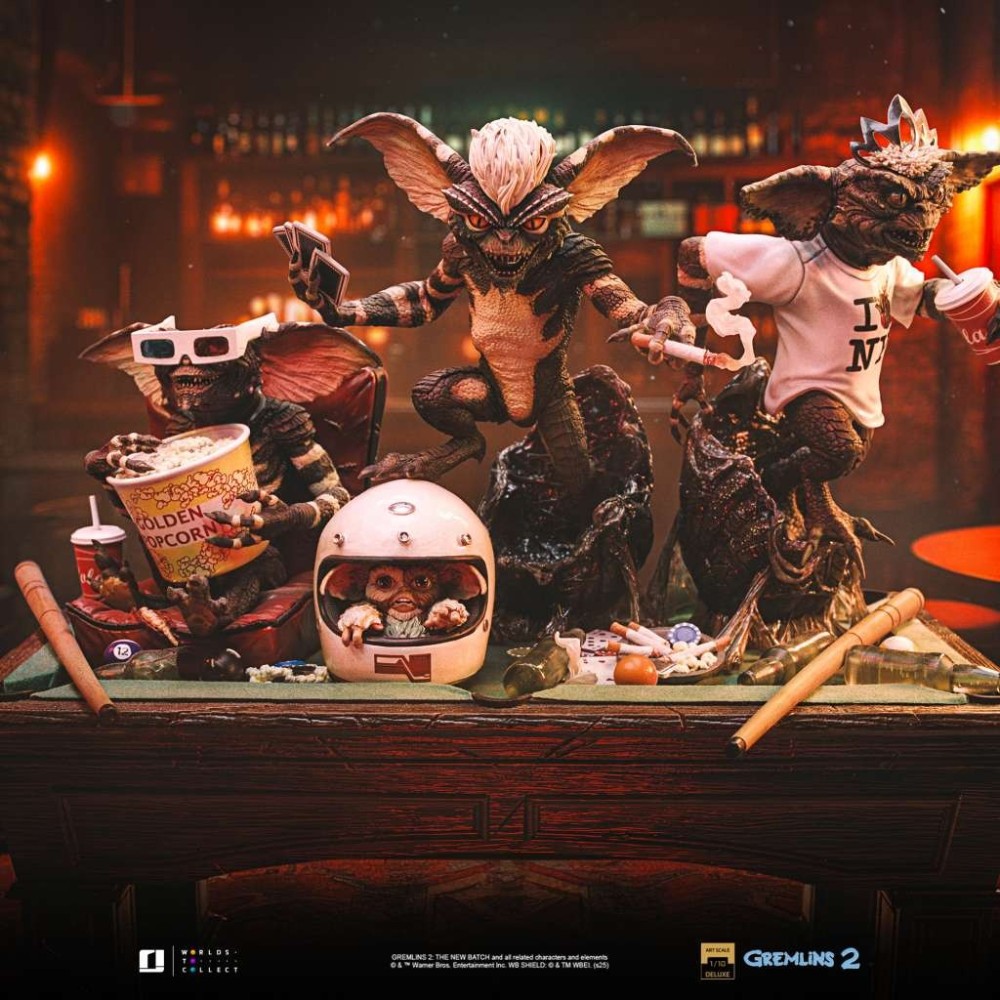 GREMLINS 2 ART SCALE DELUXE DIORAMA 1/10 STATUA FIGURE IRON STUDIOS