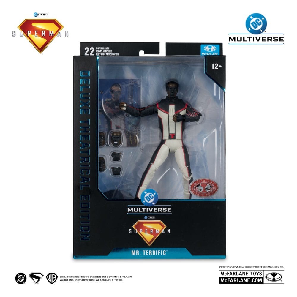 DC MULTIVERSE SUPERMAN MOVIE 2025 MR. TERRIFIC DELUXE RED PLATINUM ACTION FIGURE MC FARLANE