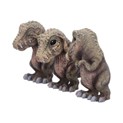 TYRANNOSAURUS REX THREE WISE STATUE 3X FIGURE SET NEMESIS NOW