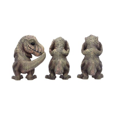 TYRANNOSAURUS REX THREE WISE STATUE 3X FIGURE SET NEMESIS NOW