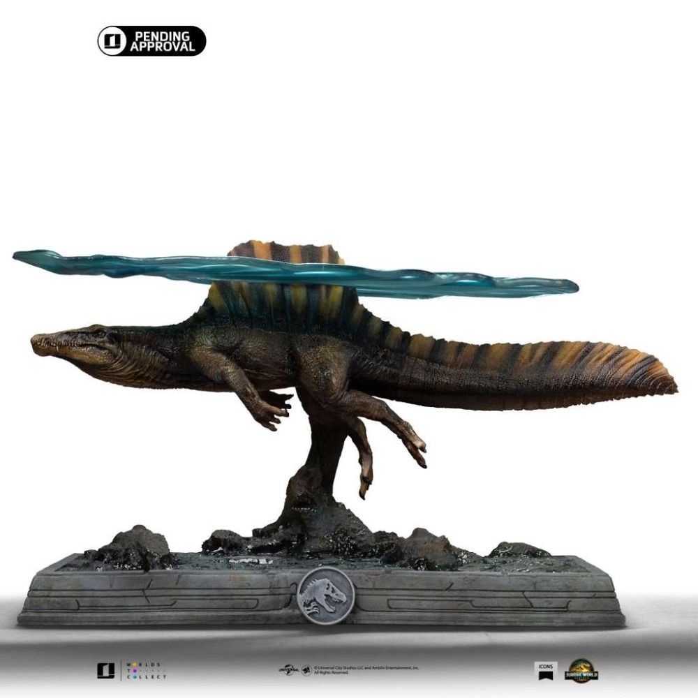 JURASSIC WORLD REBIRTH SPINOSAURUS ICONS STATUA IN RESINA FIGURE IRON STUDIOS