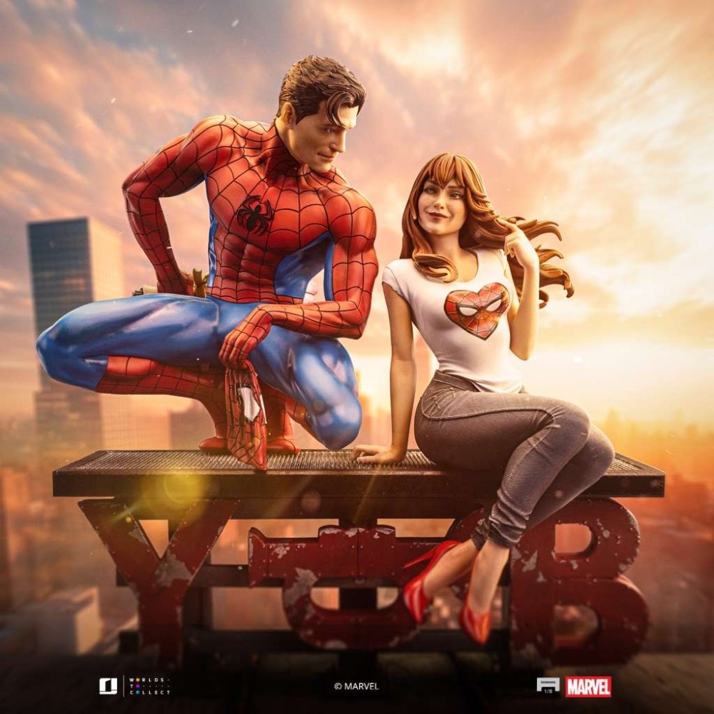 SPIDER-MAN AND MJ 1/6 SCALE DIORAMA STATUA FIGURE IRON STUDIOS