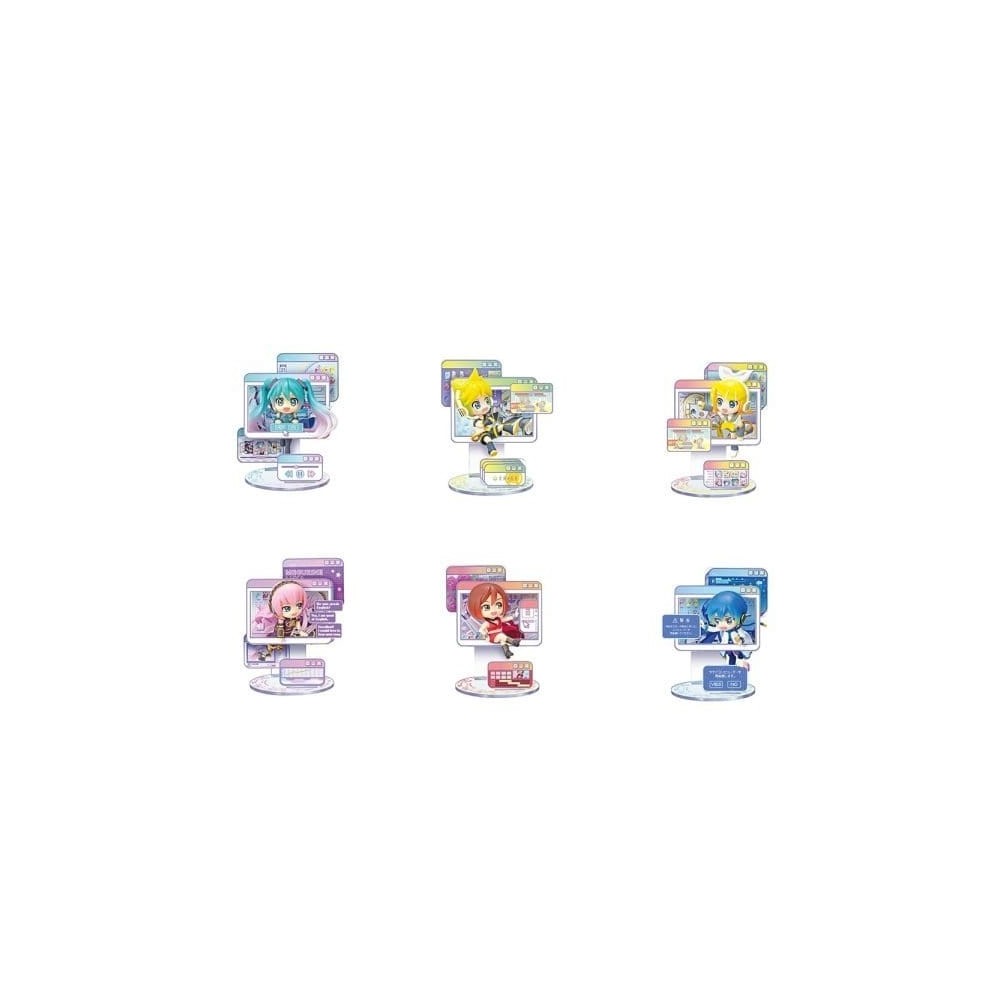 RE-MENT HATSUNE MIKU WINDOW FIGURE COLLECTION DISPLAY 6-PACK BOX MINI FIGURES