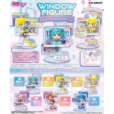 RE-MENT HATSUNE MIKU WINDOW FIGURE COLLECTION DISPLAY 6-PACK BOX MINI FIGURES