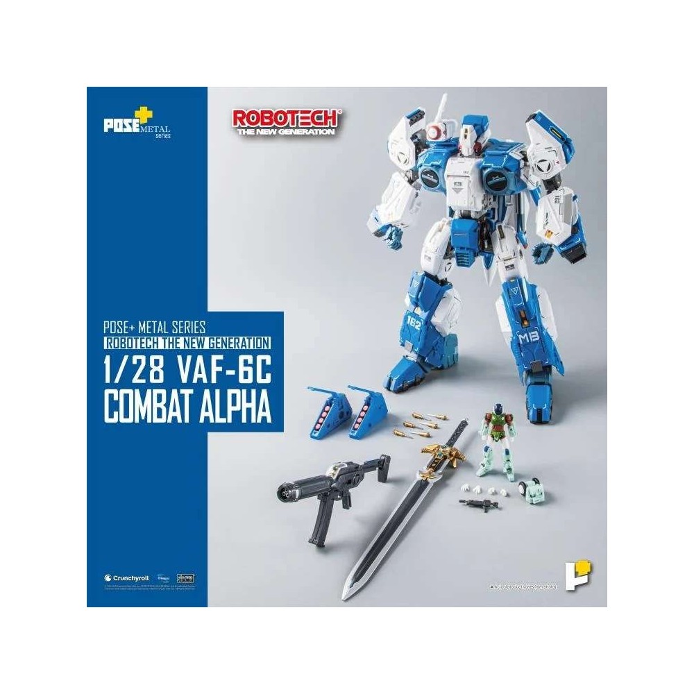 TOYNAMI ROBOTECH THE NEW GEN. POSE + METAL SERIES 1/28 VAF-6C COMBAT ALPHA ACTION FIGURE