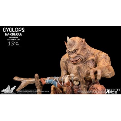 RAY HARRYHAUSEN CYCLOPS BARBECUE DIORAMA STATUA IN RESINA FIGURE STAR ACE