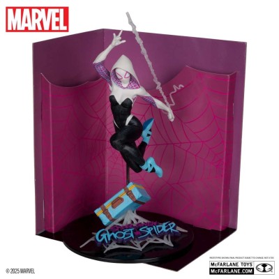MC FARLANE MARVEL COLLECTION PVC STATUE GHOST-SPIDER (AMAZING SPIDER-MAN 1) 1/10 SCALE STATUE FIGURE