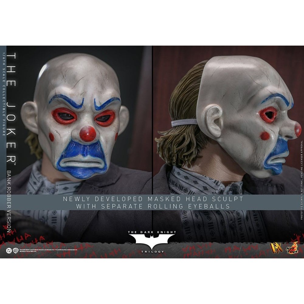 THE DARK KNIGHT MOVIE MASTERPIECE THE JOKER BANK ROBBER VER. 30CM ACTION FIGURE HOT TOYS