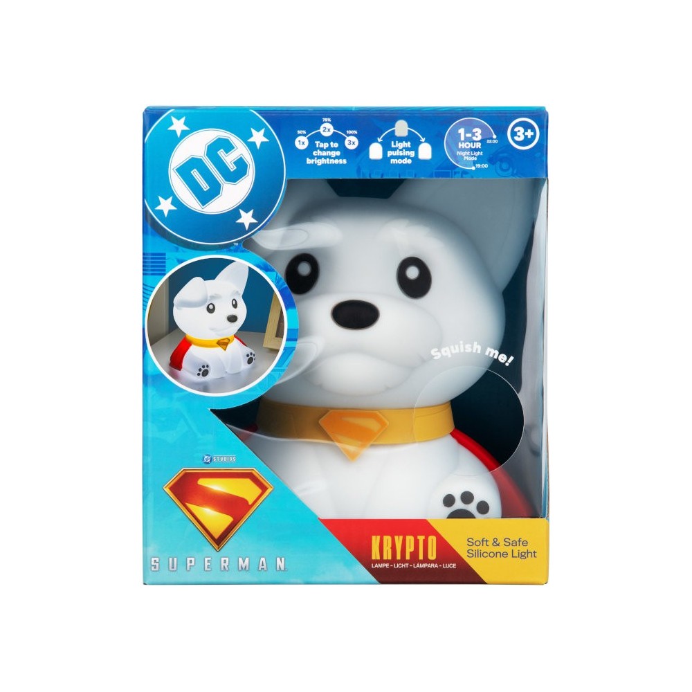PALADONE PRODUCTS SUPERMAN 2025 KRYPTO SQUISHYGLO SILICONE LAMP