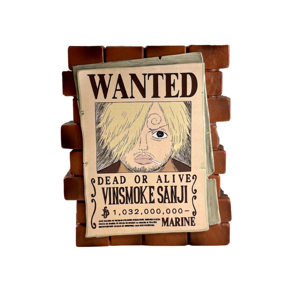 PLASTOY ONE PIECE POSTER WANTED VINSMOKE SANJI PVC COIN BANK