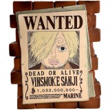 PLASTOY ONE PIECE POSTER WANTED VINSMOKE SANJI PVC COIN BANK