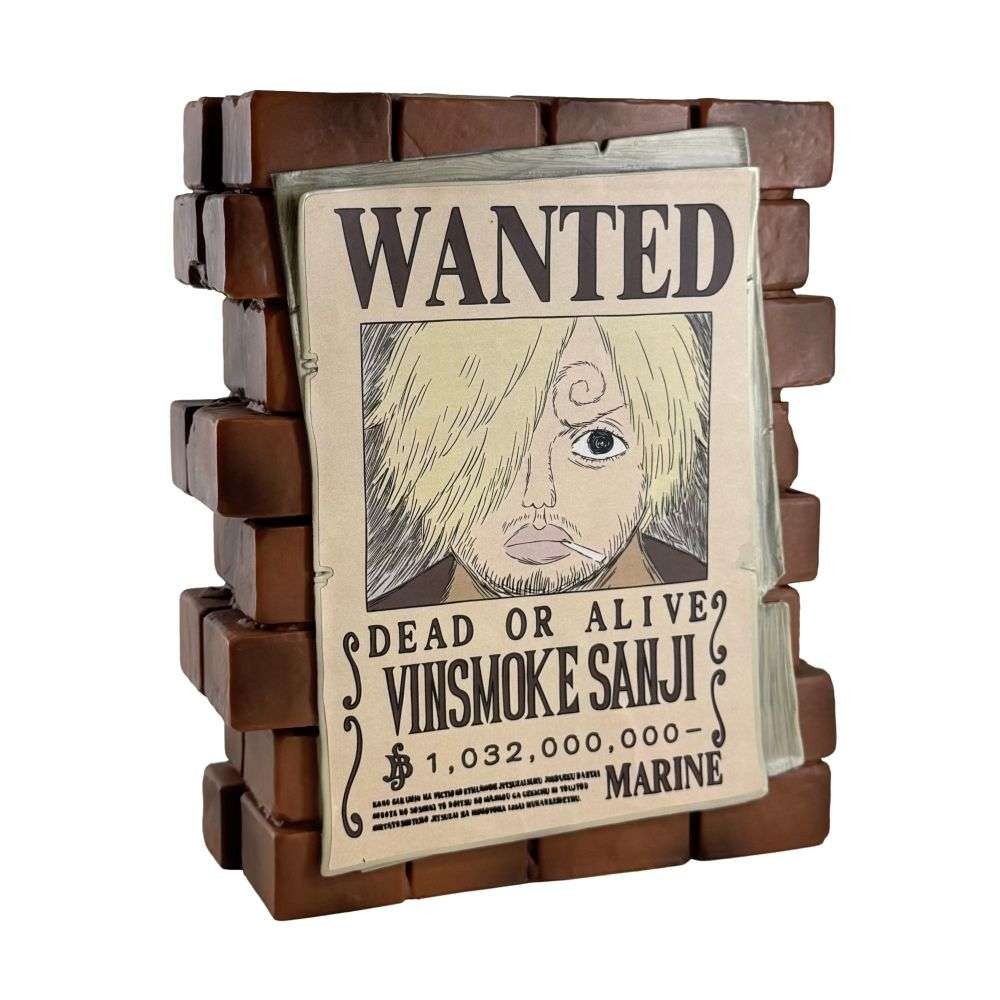 ONE PIECE POSTER WANTED VINSMOKE SANJI SALVADANAIO PLASTOY