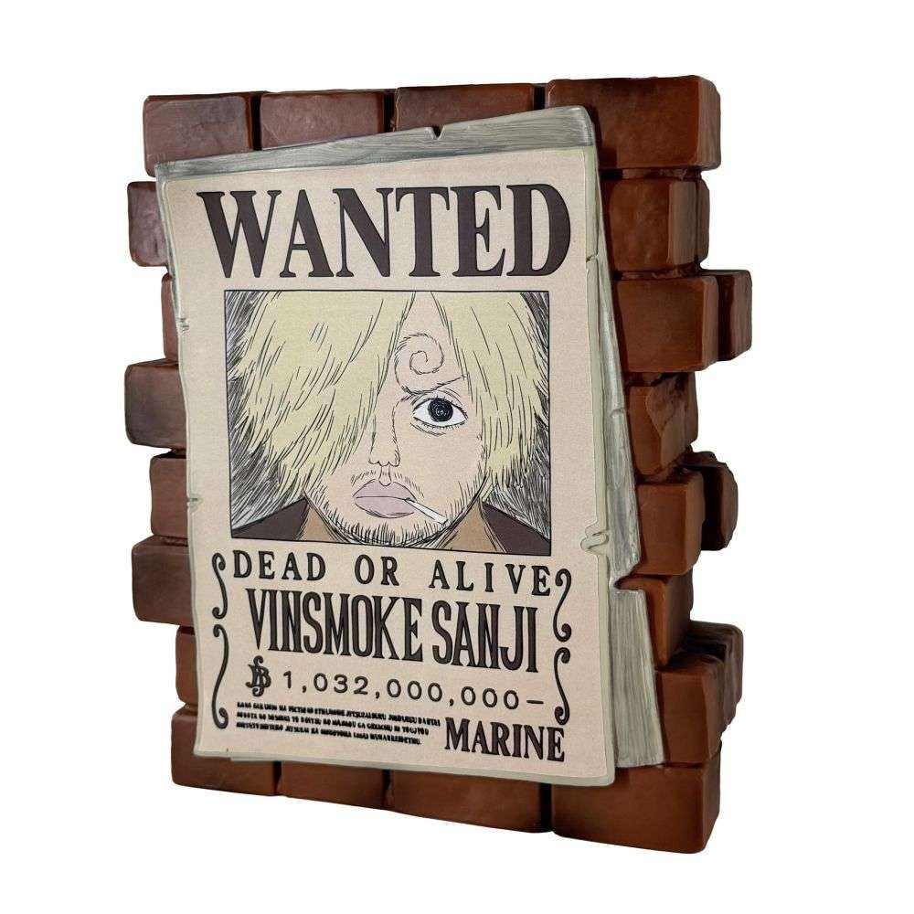 ONE PIECE POSTER WANTED VINSMOKE SANJI SALVADANAIO PLASTOY