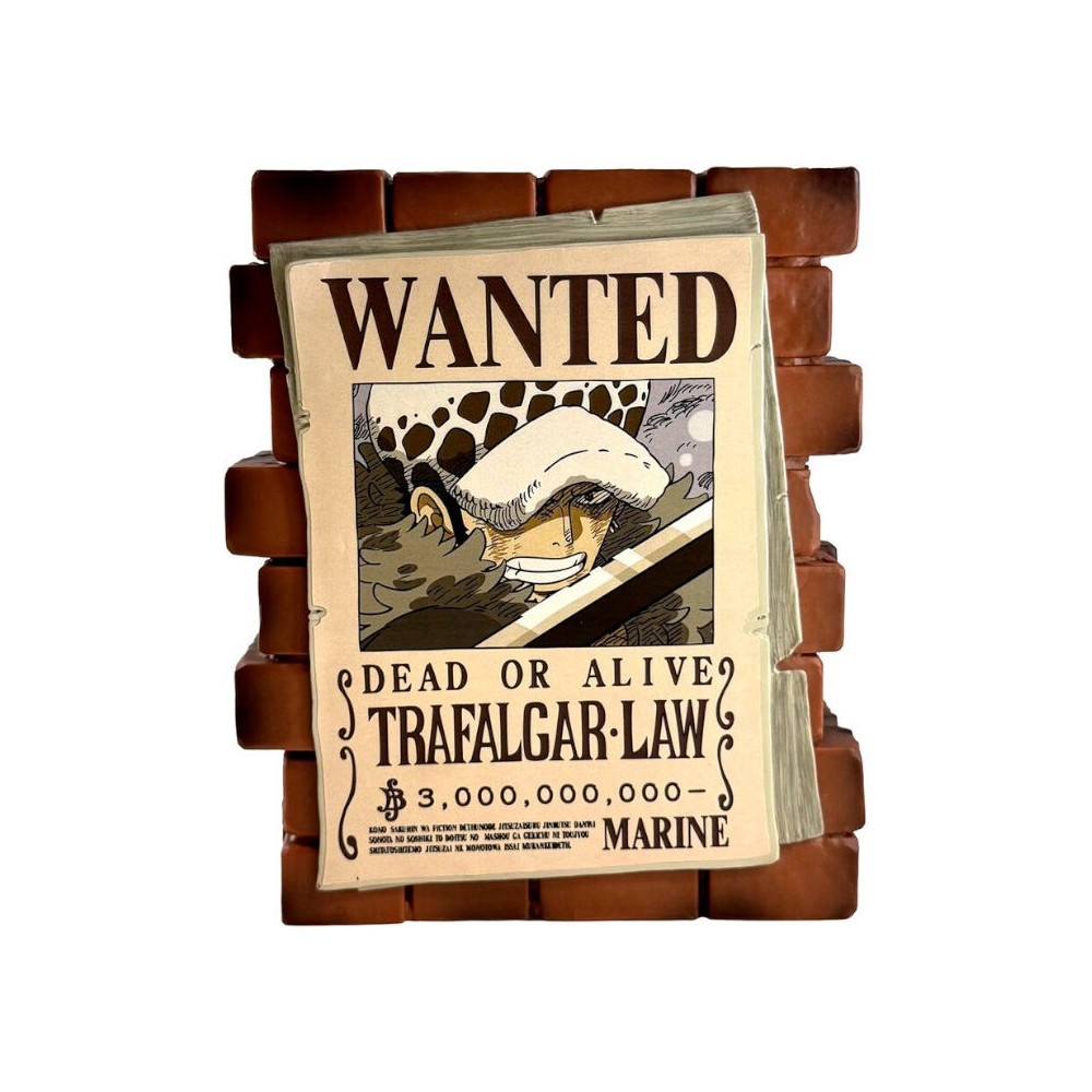 ONE PIECE POSTER WANTED TRAFALGAR LAW SALVADANAIO PLASTOY