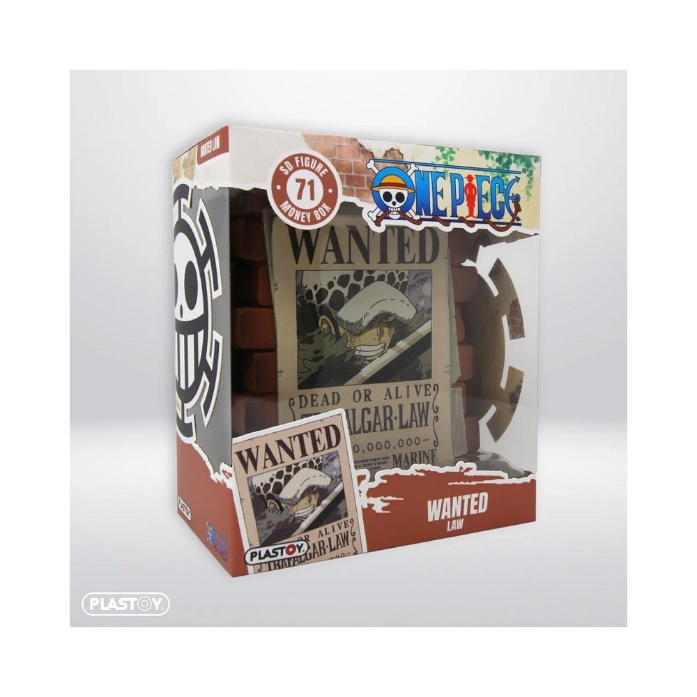 ONE PIECE POSTER WANTED TRAFALGAR LAW SALVADANAIO PLASTOY