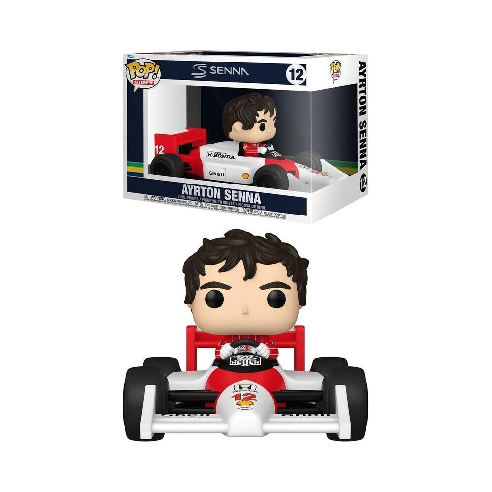 FUNKO POP! RIDES 12 FORMULA 1 AYRTON SENNA BOBBLE HEAD FIGURE FUNKO