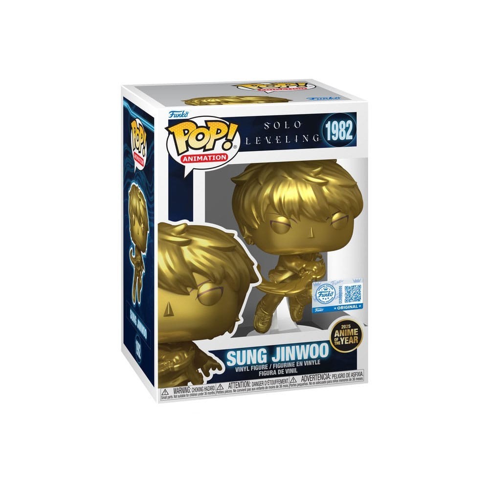 FUNKO FUNKO POP! SOLO LEVELING SUNG JINWOO GOLD EXCLUSIVE BOBBLE HEAD FIGURE