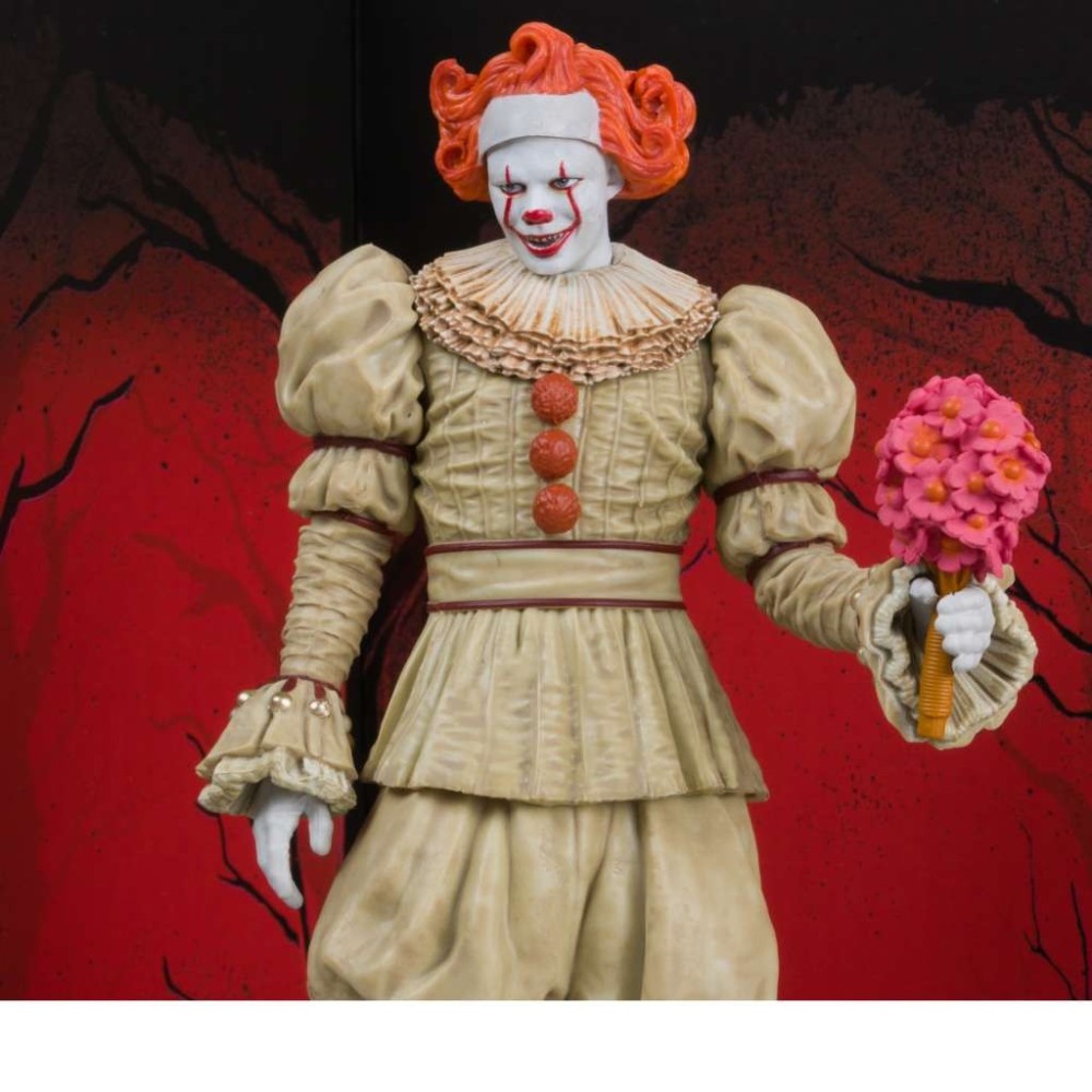MOVIE MANIACS IT PENNYWISE WELCOME TO DERRY GOLD LABEL STATUA FIGURE MC FARLANE