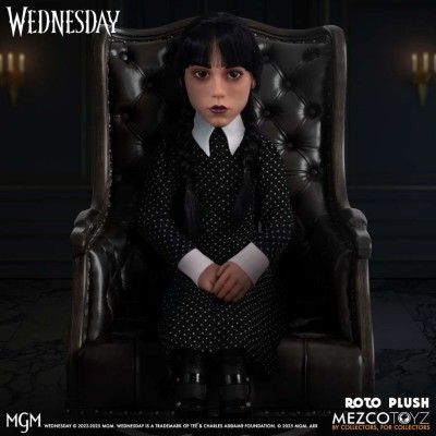 MEZCO TOYS WEDNESDAY ADDAMS ROTO PLUSH 18" DOLL FIGURE
