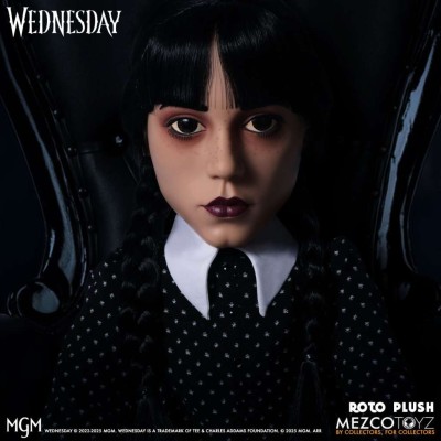 WEDNESDAY MERCOLEDI ADDAMS ROTO PLUSH 45 CM DOLL FIGURE MEZCO TOYS