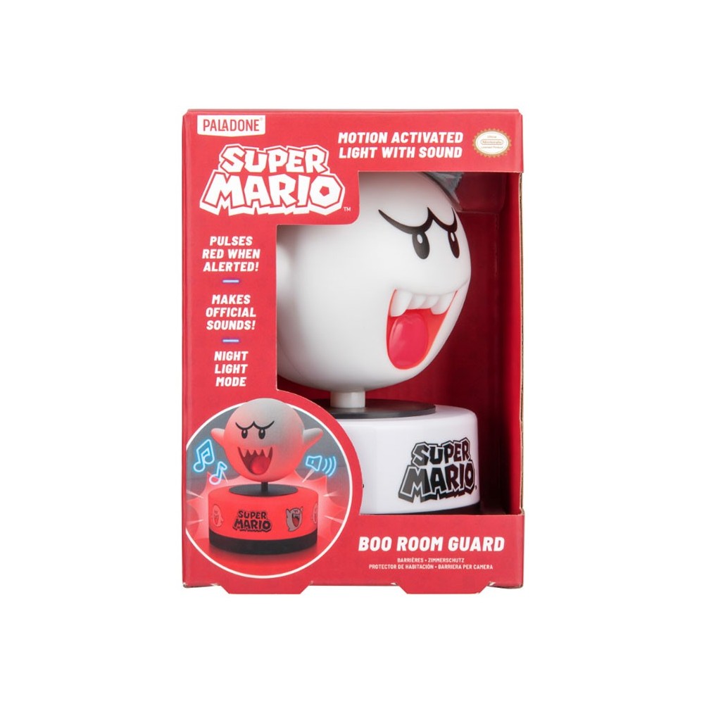 SUPER MARIO BOO ICON ROOM GUARDS LAMPADA SONORA CON SENSORE DI MOVIMENTO PALADONE PRODUCTS
