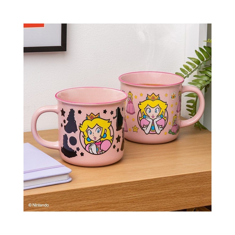 SUPER MARIO PEACH MUG TAZZA IN CERAMICA CAMBIACOLORE 350ML PALADONE PRODUCTS
