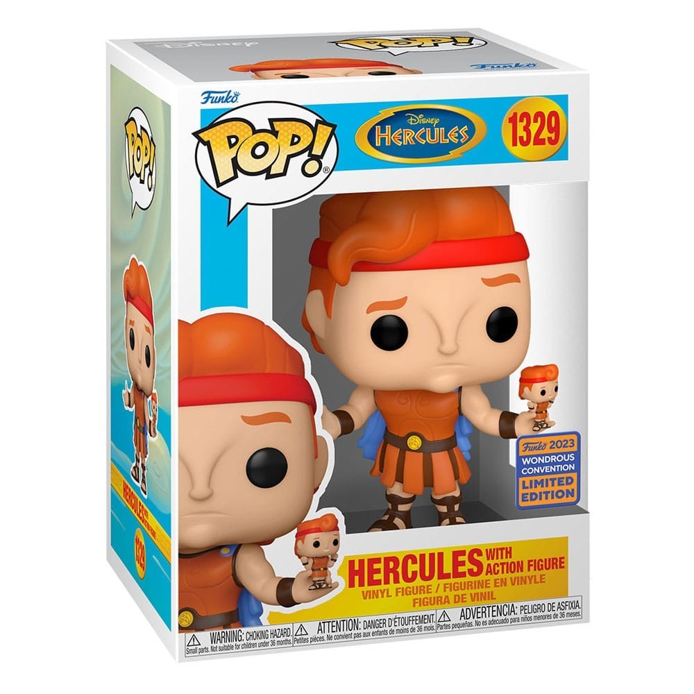 FUNKO POP! DISNEY HERCULES WITH ACTION FIGURE LIMITED EDITION BOBBLE HEAD FIGURE FUNKO