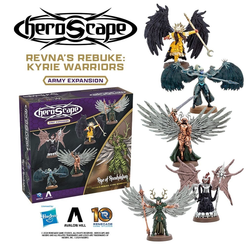 RENEGADE GAME STUDIOS HEROSCAPE AGE OF ANNIHILATION REVNA'S REBUKE KYRIE WARRIORS EXPANSION