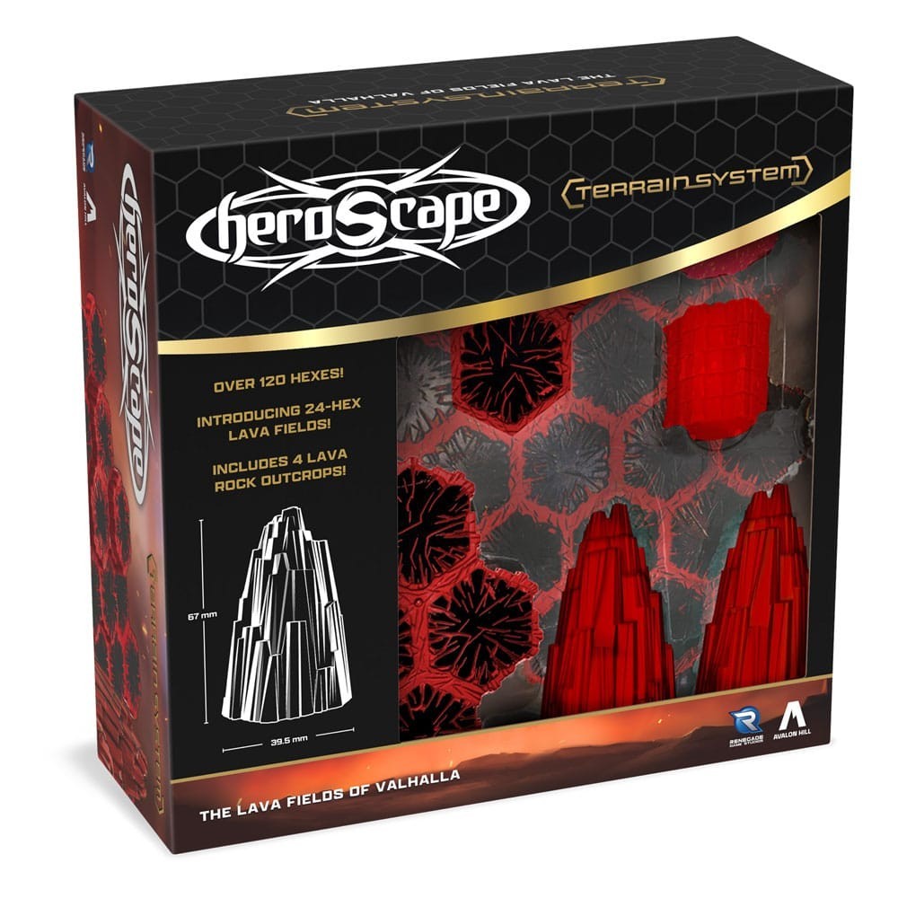 HEROSCAPE TERRAINSYSTEM THE LAVA FIELDS OF VALHALLA ESPANSIONE TERRENO RENEGADE GAME STUDIOS