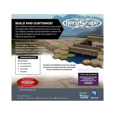 HEROSCAPE TERRAINSYSTEM THE ROADS OF VALHALLA ESPANSIONE TERRENO RENEGADE GAME STUDIOS