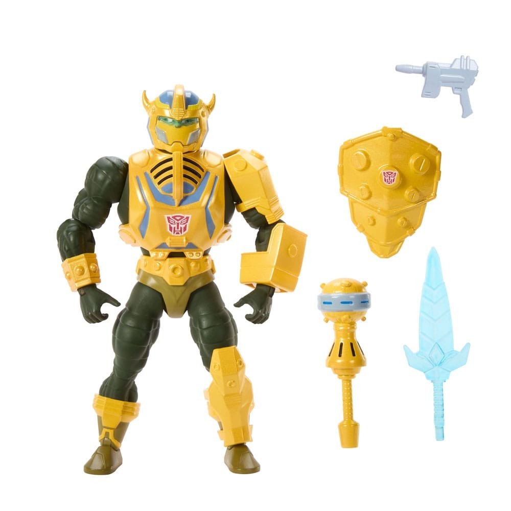 MATTEL MOTU X TRANFORMERS BUMBLEBEE ARMOR MAN-AT-ARMS PVC ACTION FIGURE