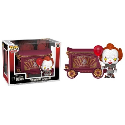 FUNKO POP! IT WELCOME TO DERRY PENNYWISE & WAGON BOBBLE HEAD FIGURE FUNKO