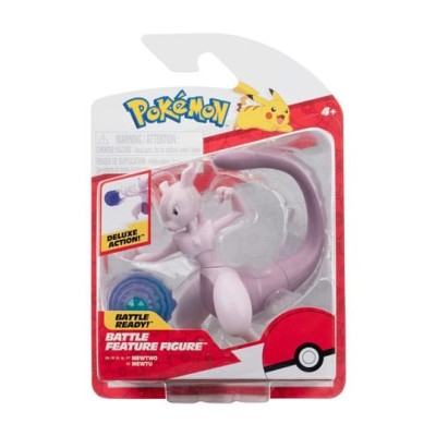 POKEMON BATTLE FEATURE FIGURE MEWTWO DELUXE ACTION FIGURE JAZWARES