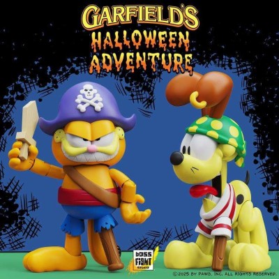 GARFIELD HALLOWEEN ADVENTURE PIRATE GARFIELD & PIRATE ODIE ACTION FIGURE BOSS FIGHT STUDIO
