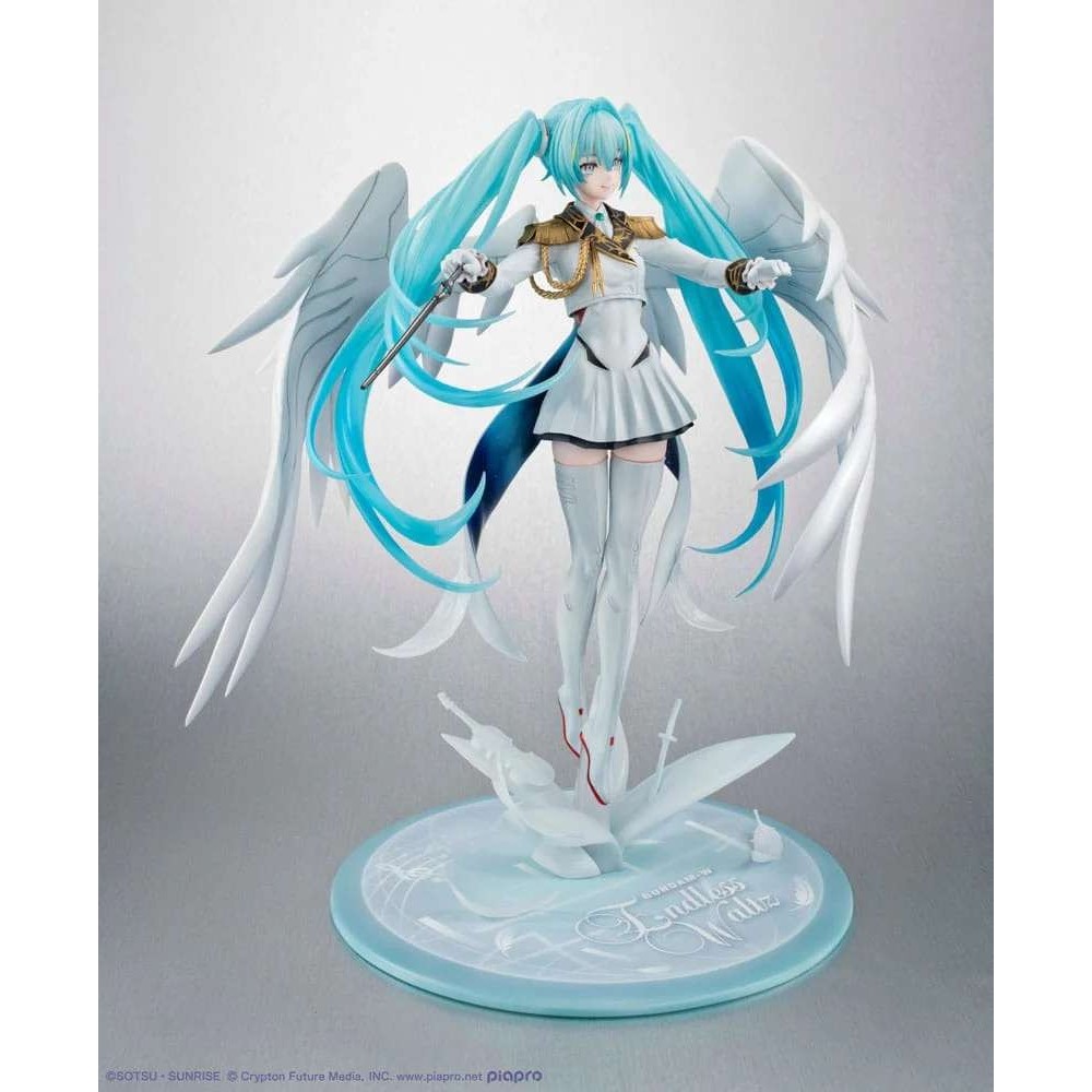 MEGAHOUSE HATSUNE MIKU X WING GUNDAM ZERO EW 45TH ANNIVERSARY FIGURE STATUE