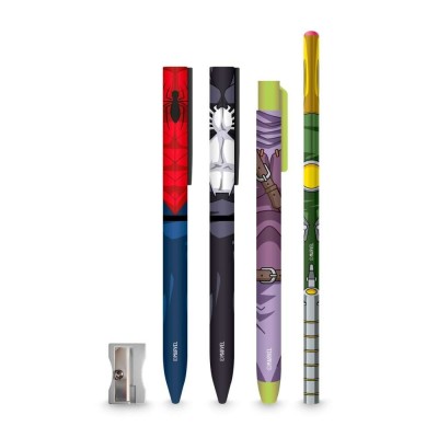 MARVEL SPIDER-MAN PEN HOLDER SET PORTAPENNE GRUPO ERIK