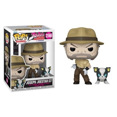 FUNKO FUNKO POP! ANIMATION JOJO'S BIZARRE ADVENTURE JOSEPH JOESTAR WITH IGGY BOBBLE HEAD PVC FIGURE