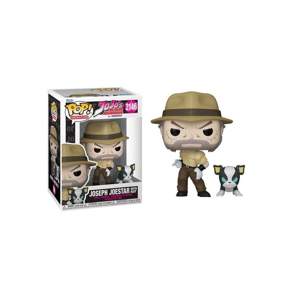 FUNKO FUNKO POP! ANIMATION JOJO'S BIZARRE ADVENTURE JOSEPH JOESTAR WITH IGGY BOBBLE HEAD PVC FIGURE